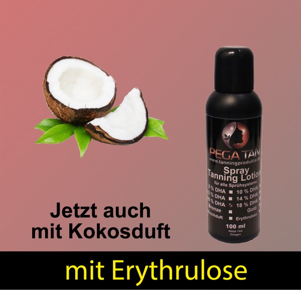 Direktbräuner Lotion mit Kokosduft und Erythrulose 16% DHA 100 ml