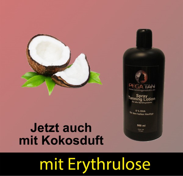 Direktbräuner Lotion mit Kokosduft und Erythrulose 8% DHA 500 ml
