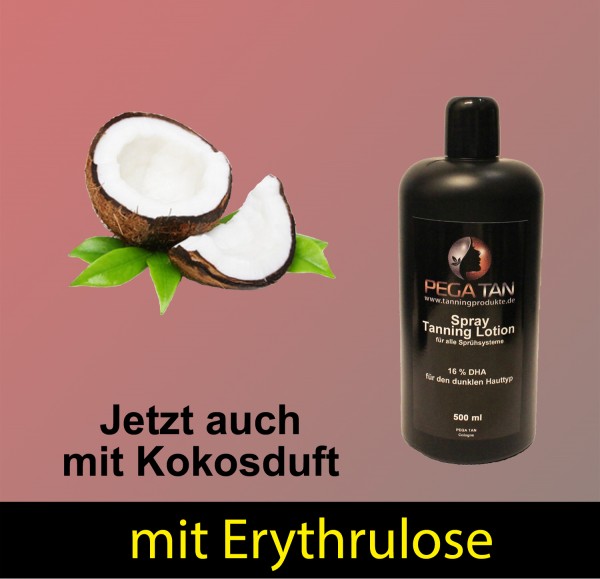 Direktbräuner Lotion mit Kokosduft und Erythrulose 16% DHA 500 ml