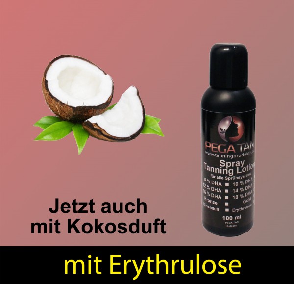 Direktbräuner Lotion mit Kokosduft und Erythrulose 14% DHA 100 ml